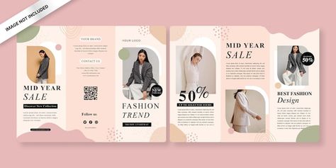 Vector fashion sale trifold brochure tem... | Premium Vector #Freepik #vector #discount-sale #sale-promotion #clearance #discount-offer Fashion Sale Design, Trifold Brochure Template, Trifold Brochure, Sale Promotion, Fashion Sale, About Fashion, Brochure Design, Brochure Template, Sale Design