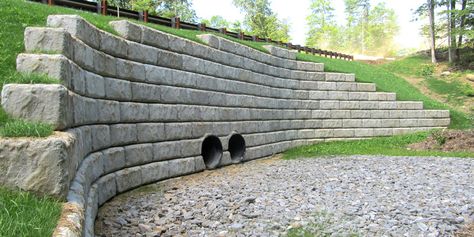 Tall Retaining Wall, Retaining Wall Construction, Rock Retaining Wall, Mountain Dream Homes, Garden Spheres, Concrete Retaining Walls, Patio Layout, Landscaping Retaining Walls, Construction Contractors