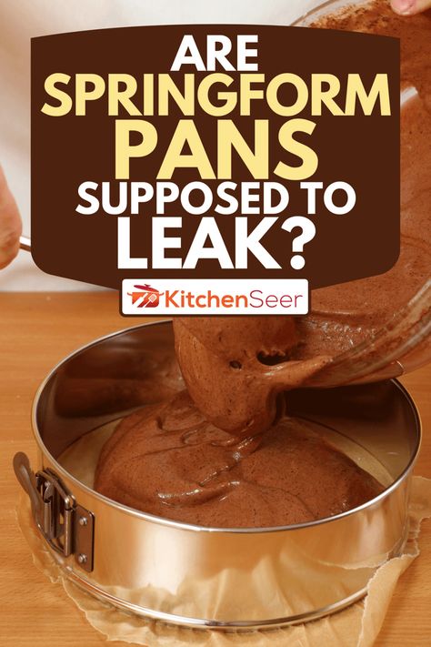 Are Springform Pans Supposed To Leak? - Kitchen Seer Recipes For Springform Pan, Springform Pan Recipes Desserts, Springform Pan Recipes, Spring Form Pan, Pan Desserts, Bundt Pan Recipes, Springform Cake, Spring Form, Springform Pan Cake