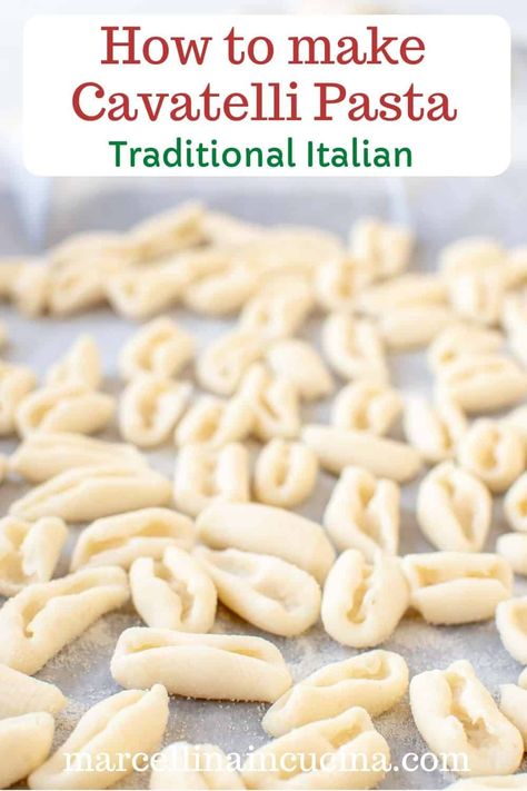 Cavatelli Pasta Recipe, Homemade Cavatelli, Cavatelli Recipe, Cavatelli Pasta, Homemade Pasta Dough, Frozen Pasta, Homemade Pasta Recipe, Handmade Pasta, Egg Pasta