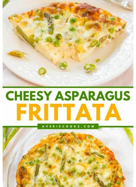 Asparagus Frittata, Egg Frittata, Veggie Frittata, Spring Dishes, Delicious Smoothies, Grain Bowls, Wholesome Recipes, Guilt Free Dessert, Smoked Gouda