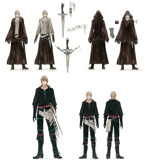 Joshua Outfit Concept Art - Final Fantasy XVI Art Gallery Outfit Concept Art, Art Final, Final Fantasy Art, Game Concept Art, Game Character Design, Final Fantasy Xiv, Fantasy Concept Art, Video Game Art, Character Designs