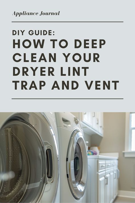 Say goodbye to lint buildup! Follow this step-by-step DIY guide to deep clean your dryer lint trap and vent, ensuring better performance and safety. 🧺🧼 #HomeHacks #CleaningTips #DIYHome #HomeCleaning #DIYProjects #DryerMaintenance #LaundryTips #CleanHome #OrganizedLiving #HomeSafety #CleaningHacks How To Clean Dryer Lint Trap, Dryer Lint Trap, Clean Dryer Vent, Remove Lint, Dryer Vent, Laundry Hacks, Home Safety, Deep Clean, Deep Cleaning