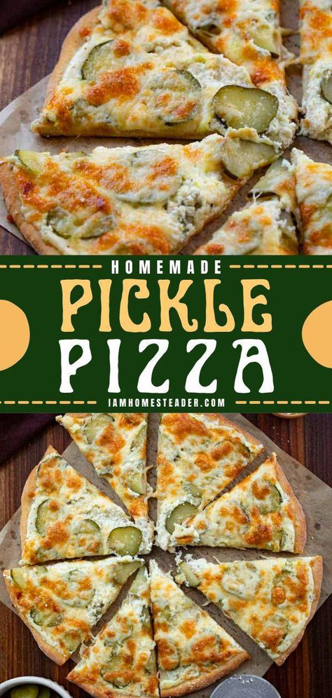 Pickle Pizza Recipe, Pickle Pizza, Pizza Dough Recipe, Dill Pickles, Homemade Pickles, Crust Pizza, Pizza Recipes Homemade, Pizza Hut, Pizza Party