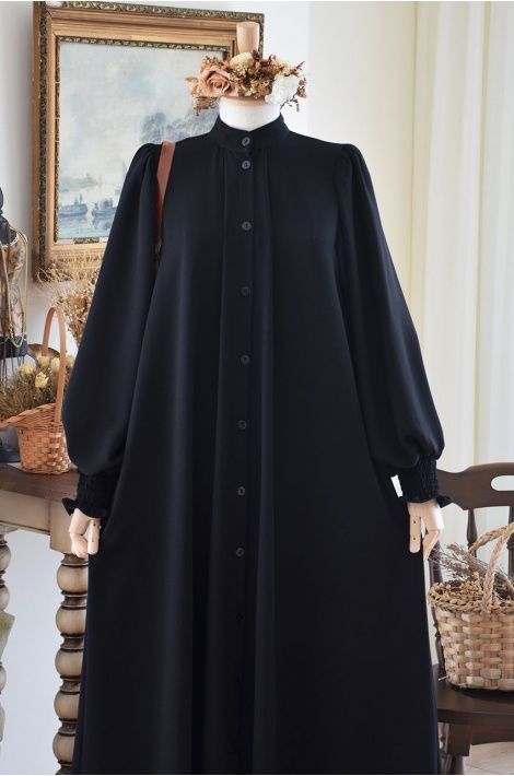 Long sleeve black dress