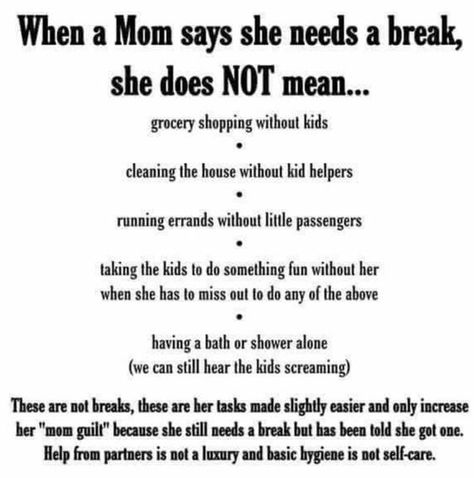 Say it louder for the people in the back! 👏👏👏 Needing A Break Quotes, Mom Truth, Mommy Quotes, Mom Life Quotes, Mom Guilt, Quotes About Motherhood, Parenting Skills, Gentle Parenting, Parenting Quotes