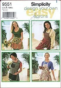 Simplicity 9551 Misses Aprons Sewing Pattern Size S-M-L Easy Apron, Apron Patterns, Apron Sewing Pattern, Cool Aprons, Sewing Patterns Girls, Sewing Aprons, Gardening Apron, Aprons Patterns, Apron Designs