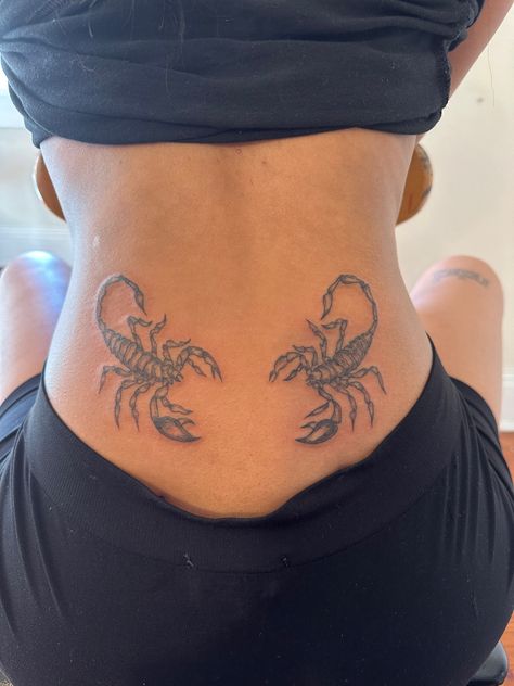 Scorpion Back Tattoo, Scorpion Tattoos, Word Tattoo, Scorpio Tattoo, Tattoo Meanings, Beautiful Flower Tattoos, Scorpion Tattoo, Hip Tattoos Women, Tattoos For Black Skin