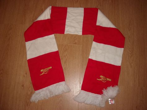 Arsenal Scarf You can Buy It from www.ScarvesForSale.eu Arsenal Scarf, Football Scarf, Christmas Stockings, Stockings, Holiday Decor