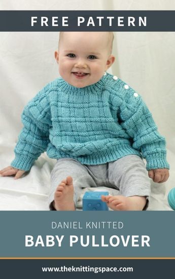 Keep your tot warm all through out autumn and winter seasons by making this cozy knitted baby pullover. This piece also makes for a thoughtful handmade baby shower present. | Discover over 3,500 free knitting patterns at theknittingspace.com #knitpatternsfree #knittingforbabies #easyknittingpatterns #babyshowergifts #christeninggifts #baptismalgifts #handmadegifts #DIY Free Chunky Knitting Patterns, Free Baby Sweater Knitting Patterns, Baby Boy Knitting Patterns Free, Boys Knitting Patterns Free, Boy Knitting Patterns, Baby Cardigan Knitting Pattern Free, Baby Boy Sweater, Crochet Sheep, Baby Boy Knitting Patterns