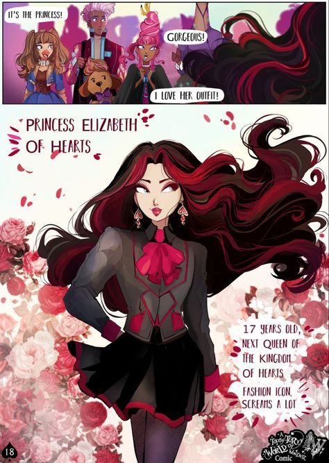 Lizzie Hearts Aesthetic, Ever After High Lizzie Hearts, Lizzy Hearts, Prince Ivy, Ever After High Rebels, Lizzie Hearts, Arte Monster High, Raven Queen, Monster High Art