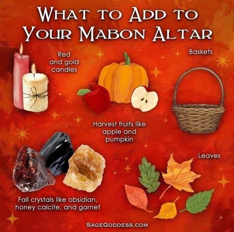 Mabon Decor, Mabon Altar Ideas, Mabon Ritual Pagan, Fall Witchcraft, Mabon Candle Ritual, Things To Do For Mabon, Mabon Decorations, Mabon Mini Altar, Autumnal Equinox Celebration