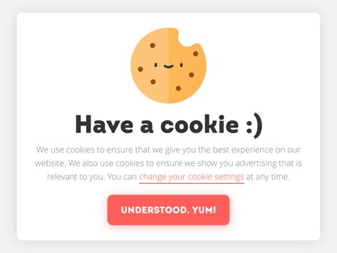 Hello Dribbble! Have a cookie :) by Juan Martín García | Dribbble | Dribbble Cookie Policy Design, Cookies Internet, Cookie Website, Cookie Puns, Cookies Website, Ux Writing, Black Color Hairstyles, Hairstyles Black Hair, Ux Inspiration