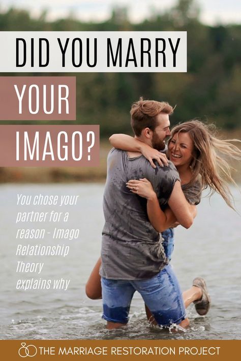 Imago means image in Latin and the theory posits that when looking for our spouse, each of us has an unconscious image of what we are looking for. If you're wondering whether you married the right person, it's a definite yes, according to Imago Relationship Theory. Understand why your partner is so good at pushing all your buttons & how working through your marriage conflict is a huge opportunity for personal growth for both of you. | Imago Relationship Therapy | Couples' counseling Fixing Marriage, Marriage Help Counseling, Marriage Restoration, Marriage Inspiration, Intimacy Issues, Premarital Counseling, Marriage Therapy, Marriage Help, Relationship Therapy