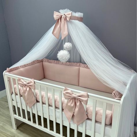 Cot With Canopy, Bow Nursery, Baby Bed Canopy, Baby Crib Canopy, Nursery Canopy, Baby Canopy, Crib Canopy, Room Baby, Bed Canopy