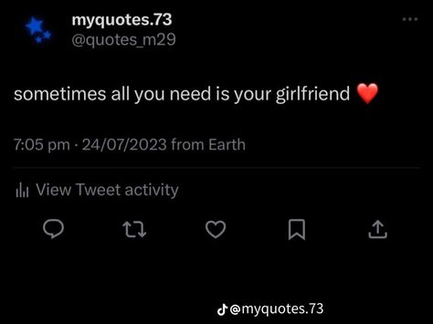 Sometimes All You Need Is Your Gf, I Miss My Gf Quotes Twitter, Cute Gf Quotes, I Love My Girlfriend Quotes Twitter, Tweets About Girlfriend, Want A Girlfriend Quotes, Girlfriend Tweets Relationships, Gfn Quotes, Gf Twitter Quotes