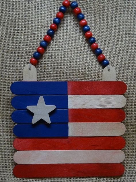 ❤️ Patriotic Art Projects For Kids, Popstick Craft Diy, American Flag Projects, Fourth Of July Crafts For Preschoolers, 4th Of July Crafts For Kids, Italian Pizza Party, Easy Crafts For Seniors, Easy Popsicle Stick Crafts, Diy Fourth Of July Crafts