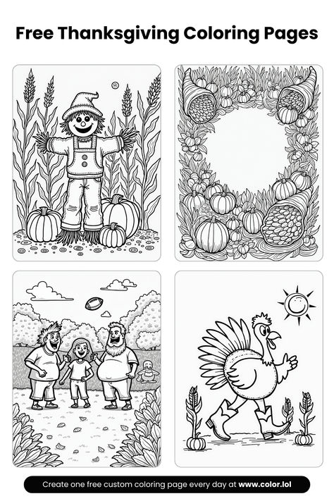 Looking for easy Thanksgiving crafts? Download these fun and festive coloring pages to keep kids creative and entertained! Perfect for DIY projects, decorations, or holiday activities. Get your free printables at Color.lol! Printable Thanksgiving Coloring Pages, Diy Thanksgiving Crafts, Free Printable Thanksgiving, Easy Thanksgiving Crafts, Thanksgiving Coloring, Printable Thanksgiving, Thanksgiving Crafts For Kids, Thanksgiving Coloring Pages, Diy Thanksgiving