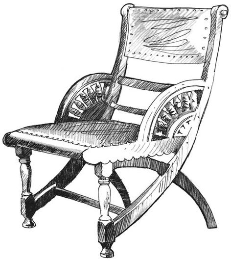 Furniture: Armchair. Henry Hobson Richardson. Romanesque Revival, Richardsonian Romanesque. Academic Historicism. Chapter 11 Romanesque Furniture, Richardsonian Romanesque, History Of Furniture, Interior Design Basics, Interior Design History, Furniture Sketch, Medieval Architecture, Inspired Furniture, Design Basics