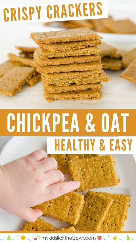 Healthy Crunchy Snacks, Ace Boogie, Crunchy Baby, Filling Foods, Oat Crackers, Golo Recipes, Healthy Crackers, Toddler Snack, Kid Foods