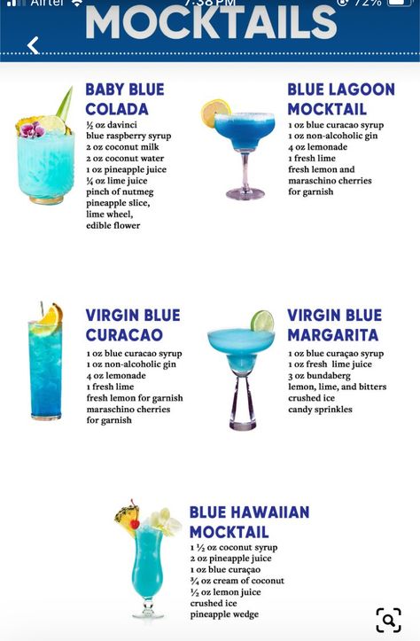 Blue Wedding Cocktails, Blue Sourpuss Drinks, Sourpuss Drinks, Signature Cocktail Ideas, Angela Baby, Cocktail Ideas, Raspberry Syrup, Pineapple Slices, Themed Drinks