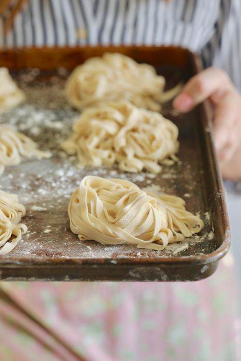 Homemade Vegan Pasta, no machine, and just 3 ingredients. Homemade Vegan Pasta, Vegan Pasta Recipes Homemade, Vegan Pasta Noodles, Healthy Vegan Pasta, Fresh Pasta Recipes, Homemade Pasta Recipe, Bigger Bolder Baking, Vegan Pasta Recipes, Homemade Noodles