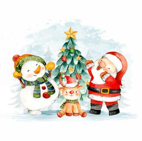 Watercolor Snowman, Watercolor Christmas Tree, Watercolor Winter, 17 December, 4 December, Snowman Christmas Tree, 22 December, Watercolor Christmas Cards, Christmas Signs Wood