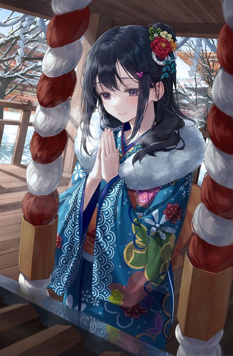 Anime Kimono, Anime Smile, Anime Child, Anime Angel, Art Anime, Anime Artwork, Anime Scenery, Manga Girl, Anime Style