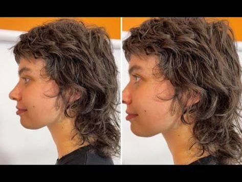 Short Shag Thick Hair, How To Cut Mullet, Diy Mullet Haircut, How To Cut A Mullet, Natural Curly Hair Mullet, Wavy Mullet Women, Short Shag Mullet, Soft Mullet Haircut, Shullet Hairstyles