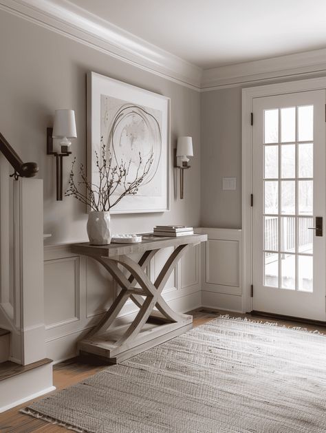 Small Entrance Hall Ideas Modern Luxury, Beige Entryway Ideas, Small Hallway Entryway Ideas, Tiny Foyer Ideas Entryway, Entryway Ideas Minimalist, Small Entryway Ideas Modern, Entryway Console Table Ideas, Elevated Entryway, Entrance Design Interior Entryway