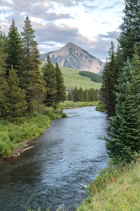 The Slate River in Crested Butte Scenic Landscape Photography, Mountain River Aesthetic, Mountain Range Landscape, Natural Mountain Landscaping Ideas, Mountain River Landscape, Colorado Forest, Nature Parks, River Aesthetic, Mountain And River