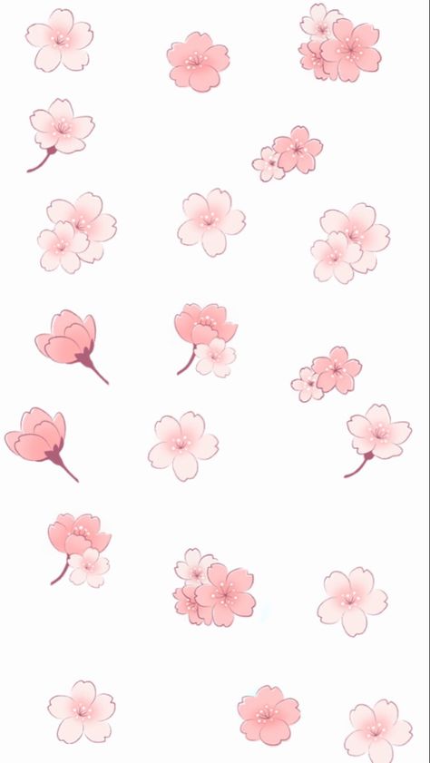 Japanese Cherry Blossoms Drawing, Flower Drawing Sakura, Blossom Flowers Drawing, Cherry Blossom Tutorial Drawing, Cherry Blossom Flower Drawing Simple, Sakura Blossom Drawing, Cute Cherry Blossom Drawing, Cherry Blossom Aesthetic Drawing, Cherry Blossom Flowers Drawing