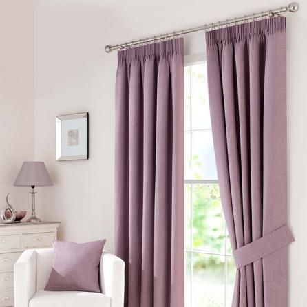 Dunelm Solar Blackout Lilac Polyester Pencil Pleat Curtains (W 228cm (90'') x Drop 182cm (72'')) Mauve Curtains, Mauve Cushions, Mauve Bedroom, Curtains Dunelm, Pencil Pleat Curtains, Pleat Curtains, Cool Curtains, Custom Drapes, Pleated Curtains