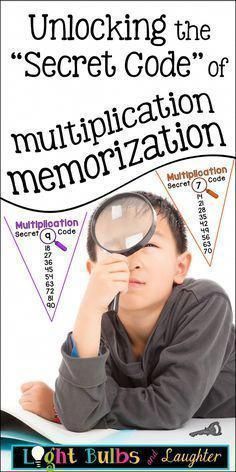 Unlocking the "Secret Code" of Multiplication Memorization. I have plenty of 4th graders who haven't memorized all their X-facts yet. There are some great things here! #learnmath Multiplication Memorization, Teaching Multiplication, Math Multiplication, Math Intervention, Memorization, Math Strategies, Math Methods, E Mc2, Homeschool Math