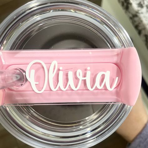 Stanley Name Plate Diy, Diy Stanley Name Plate, Stanley Name Plate, Name Plate Diy, Preppy Stanley, Stanley Name, Plates Diy, Yeti Tumbler, Name Plates