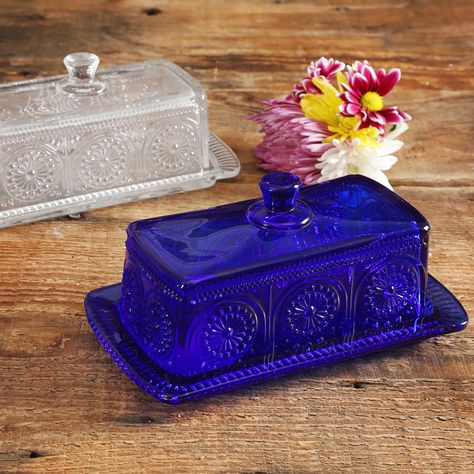 New: Adeline Cobalt Glassware | The Pioneer Woman Cobalt Glassware, Pioneer Woman Dishes, Berry Colander, Pioneer Woman Ree Drummond, Bar Soap Holder, Blue Dishes, Blue Glassware, Cobalt Glass, Ree Drummond