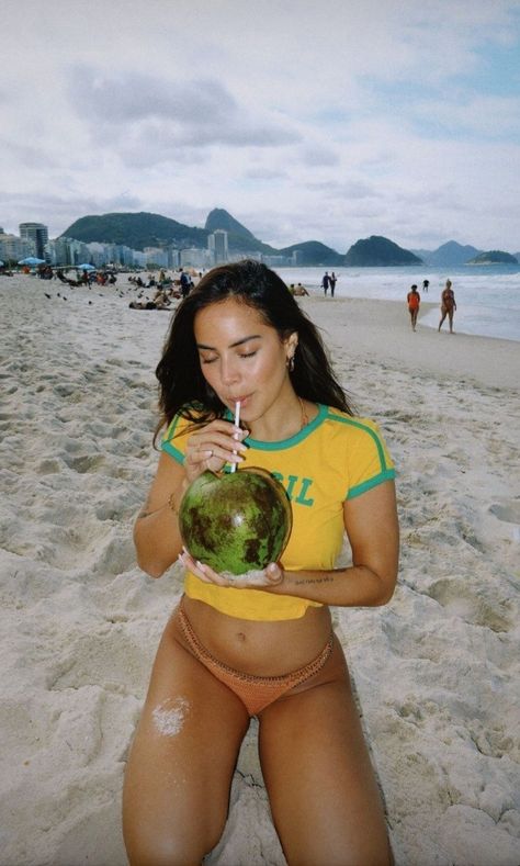 Coconut Summer, Brazil Vacation, Brazil Girls, Rio Photos, Brazil Beaches, Brazilian Culture, Brazil Shirt, Brazil Model, Brazil Fashion