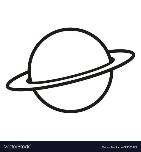 Saturn Outline, Planet Outline, Saturn Illustration, Planet Vector, Si Fi, Saturn Planet, Class Decoration, Black N White, Free Vector Images