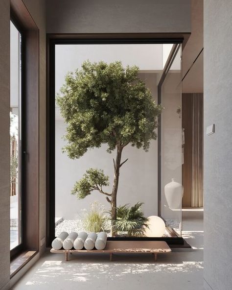 yasmeen wassim on Instagram: "Wabi Sabi entrance hallway design 🟤....our design for a residential chale in jebel akhdar , oman . Design & visualization @yasmeen_wassim @tawazon_architects Project year : #2023 #minimalist #modern #architecturephotography #homedecor #livingroomdecor#hanzzimmer #renderlovers #doubleheightspace #minimalism #interiør #design #decoration #coronarender #interiordesign #homedecor #interiorvibes #allofrenders #instadaily #coronarenderer #homedesign#architecture #cor Wabi Sabi Entrance Hall, Wabi Sabi House Design Exterior, Wabi Sabi Hallway Entrance, Wabi Sabi Minimalism, Wabi Sabi Hallway, Japanese Home Entrance, Villa Entrance Design Interiors, Tawazon Architects, Wabi Sabi Entrance