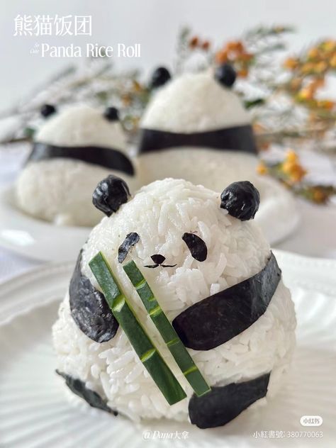 Resep Sushi, Kawaii Cooking, Panda Bears, Cute Baking, Cute Snacks, Easy Food Art, Cute Food Art, Sweet Snacks Recipes, Kawaii Food