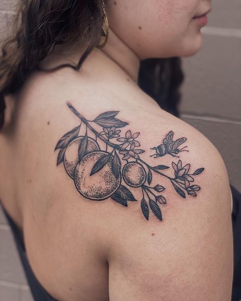 Apricot Flower Tattoo, Orange Blossom Tattoo Simple, Orange Blossom Tattoo Traditional, Fine Line Orange Blossom Tattoo, Florida Oranges Tattoo, Orange Blossom Tattoo Black And White, Orange Blossom Tattoo, Ava Tattoo, Amy Tattoo