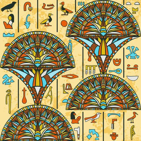 Egyptian Art Drawing, Egyptian Patterns, Egyptian Design Pattern, Ancient Egypt Crafts, Egyptian Halloween, Egyptian Ornamented, Egyptian Drawings, Egyptian Pattern, Egyptian Motifs