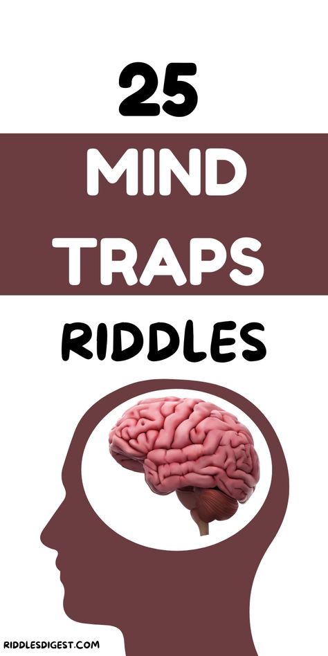 Test your brain with our collection of 25+ Mind Trap Riddles! 🧠✨   Challenge your thinking and unlock new levels of puzzle-solving skills.   Perfect for all ages, these riddles will keep you guessing and entertained.   Explore more on our blog and awaken your inner detective. Mind Riddles, Best Riddle, Logic Puzzles, Puzzle Solving, Your Brain, Riddles, Logic, Detective, Brain