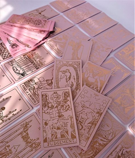 #Pink_Tarot_Cards_Aesthetic #Pink_Tarot_Deck #Pink_Tarot_Cards #Tarot_Table Pink Tarot Cards Aesthetic, Pink Tarot Cards, Witchy Supplies, Tarot Table, Pink Tarot, Oracle Card Spreads, Aphrodite Aesthetic, Altar Ideas, Free Tarot Reading