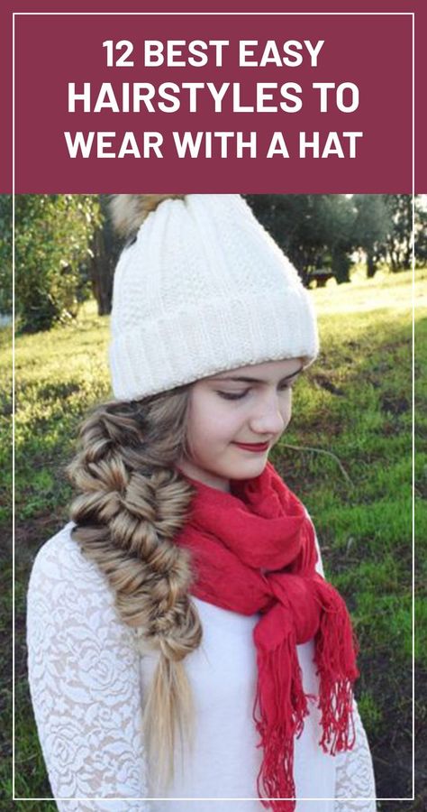 Hairstyles With Beanies, Hairstyles To Wear With A Hat, Winter Hat Hairstyles, Hairstyle For Work, Hair With Hat, Hairstyles For Work, Lazy Day Hairstyles, Lazy Hairstyles, Perfect Hairstyle