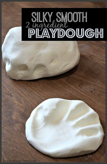 This 2 ingredient playdough recipe couldn't be any easier to make! Plus it makes the sweetest smelling, soft playdough recipe that is so much fun to play with! This is such a quick 2 ingredient play dough to whip for toddler, preschool, pre-k, kindergarten, and first grade students. This 2 ingredient playdough recipe is truly silky smooth for a tactile play activity children can't get enough of! 2 Ingredient Playdough, Soft Playdough Recipe, Best Playdough Recipe, Cloud Dough Recipes, Easy Playdough Recipe, Play Dough Recipe, Diy Playdough, Sensory Dough, Homemade Playdough Recipe