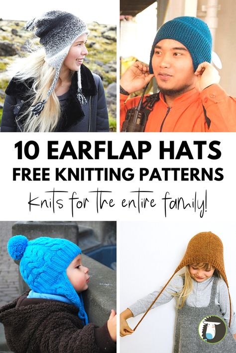 Knitted Hat Patterns, Scarfie Yarn, Easy Knit Hat, Diy Tricot, Knitting Hats, Hat Patterns Free, Knitting Patterns Free Hats, Ear Flap Hats, Cable Knit Hat