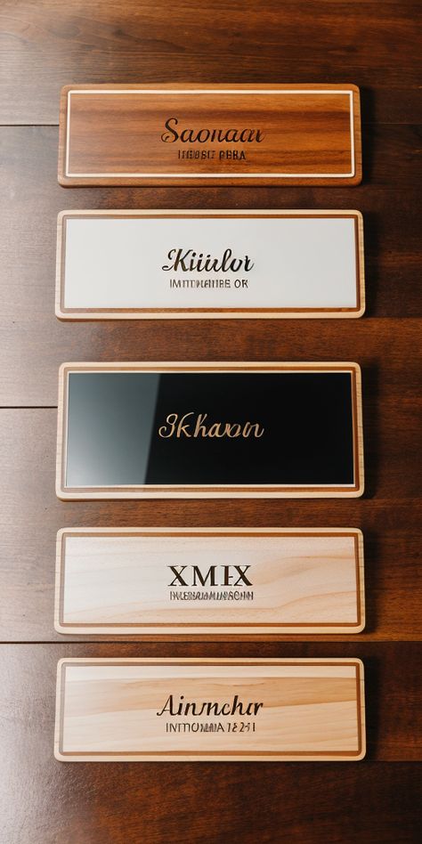 Custom desk name plates