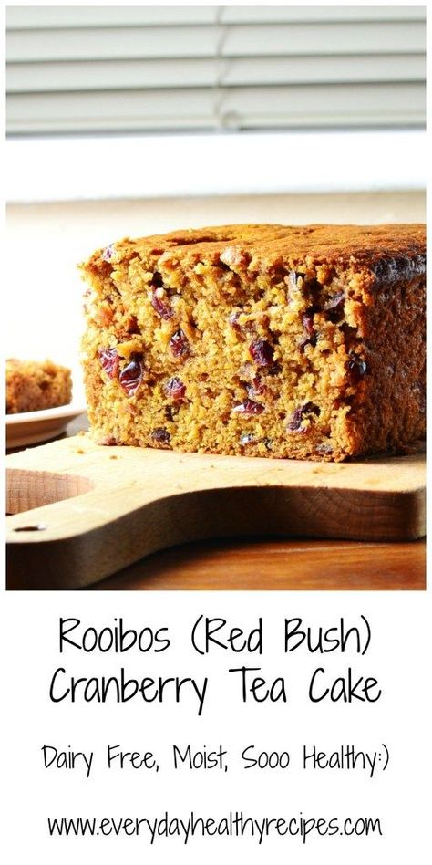 Rooibos (Red Bush) Cranberry Tea Cake Low Bush Cranberry Recipes, Rooibos Recipes, Alkaline Protein, Cranberry Tea Cake, Rooibos Tea Recipes, Celestial Seasonings Tea, Everyday Cakes, Cranberry Tea, Infused Tea