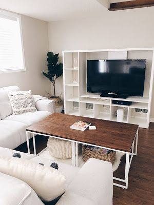 Ikea Lappland Tv Unit, Lappland Ikea, Lappland Tv Storage, Ikea Tv Unit Ideas, Tv Unit Ikea, Ikea Lappland, Ikea Tv Unit, Family Room Storage, Tv Unit Design Modern Living